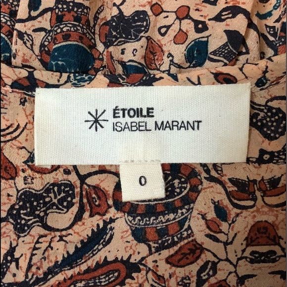🆕 ETOILE ISABEL MARANT anouk boho printed dress - Picture 6 of 7